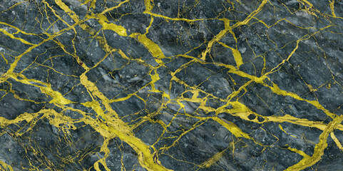 Golden marble texture with contrasting textures set against a blue stone background