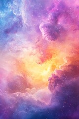 Colorful nebula clouds in space, a vibrant background