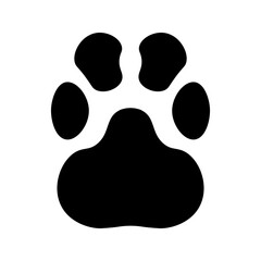 Cat or dog paw icon. Paw icon. Dog, cat paw icon. Zoo, vet logo element. Paw print vector symbol. Vector illustration.