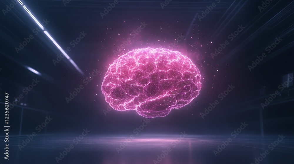 Aufkleber a surreal artistic representation of ai research, showcasing innovative concepts and creativity in d