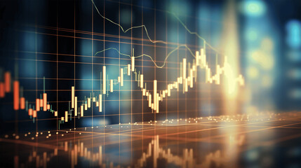 Stock market or forex trading graph in futuristic concept suitable for financial investment or Economic trends business idea and all art work design. Abstract finance background