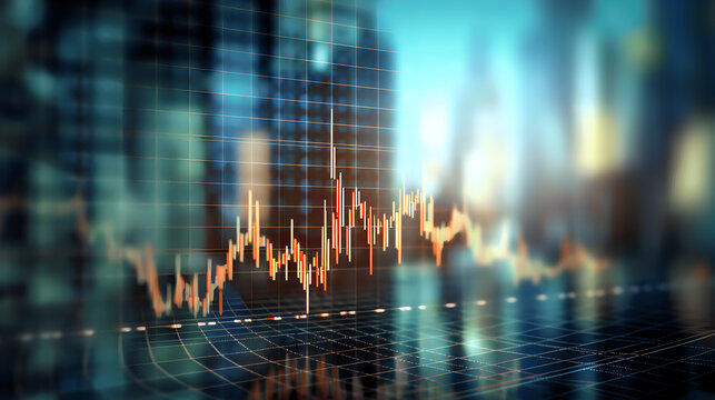 Stock market or forex trading graph in futuristic concept suitable for financial investment or Economic trends business idea and all art work design. Abstract finance background