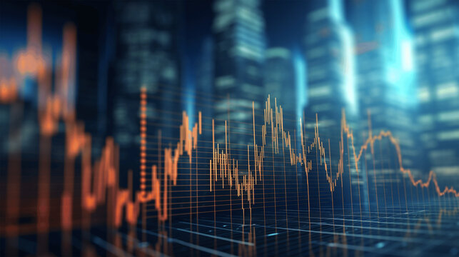Stock market or forex trading graph in futuristic concept suitable for financial investment or Economic trends business idea and all art work design. Abstract finance background