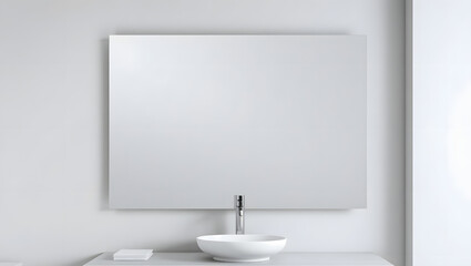 modern bathroom  mirror and sink with lighting 4k resolution 