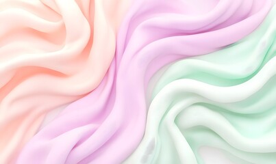 Obraz premium Pastel fabric swirls, soft texture, background, design