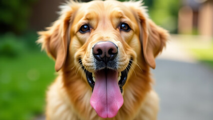 Dog with Tongue Lolling Out