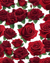 red rose flower, seamless pattern, floral design, vector pattern, red roses, rose flowers, floral wallpaper, nature pattern, romantic design, seamless floral, elegant roses, botanical illustration, fl