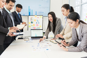 Asia business meeting   consultations of business people in the company's meeting room. 