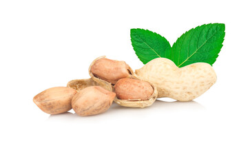 Peanuts isolated on white background