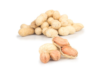 Peanuts isolated on white background