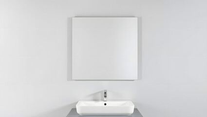 modern bathroom  mirror and sink with lighting 4k resolution 
