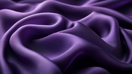 Fototapeta premium Purple silk fabric drapes, studio shot, texture background, fashion design