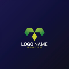 Obraz premium Modern Geometric M Logo Design Template