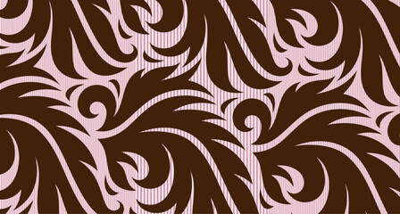 Fototapeta premium Abstract organic feathery floral seamless Random doodle shape botanical pattern. Design for fashion, fabric, textile, wallpaper, cover, web, wrapping, pottery. digital plume print Colorful background