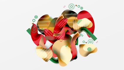 Abstract liquid shapes and lines background