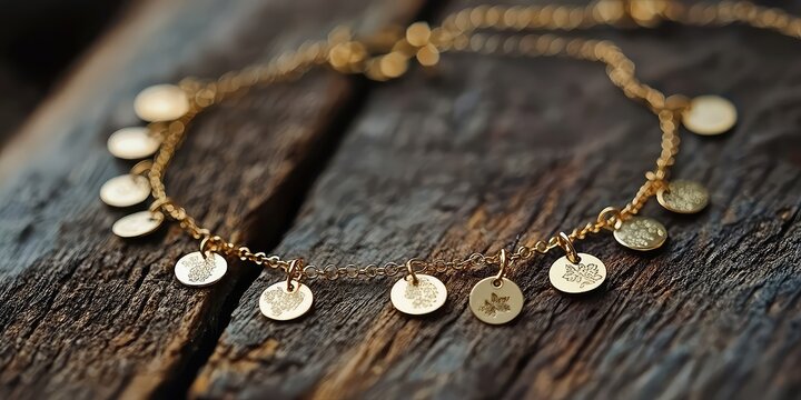 Delicate charm bracelet with tiny pendants