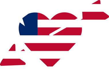 Liberia heart arrow flag icon