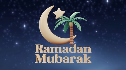 Fototapeta premium Ramadan Mubarak text on an Islamic background, Ramadan Mubarak, Banner template for Ramadan Mubarak, website header for Ramadan