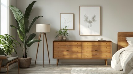 Warm and Inviting Modern Bedroom with Stylish Decor Elements