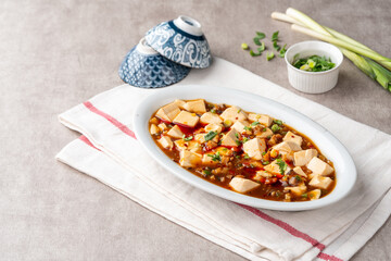 sichuan mapo tofu or Mapo doufu, Chili Tofu, traditional chinese dish