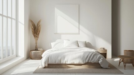 Modern Minimalist Bedroom Design with Natural Light and Plants