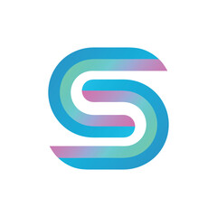 s gradient letter logo