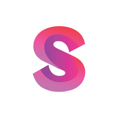 s gradient letter logo