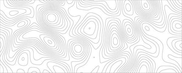 Abstract sea map geographic contour map and topographic contours map background. Topographic contour lines map seamless wavy pattern. Geographic mountain relief.