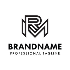 Letters MR Monogram Logo, for business with RM or MR initials