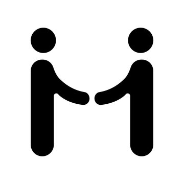 Shakehand icon in glyph style