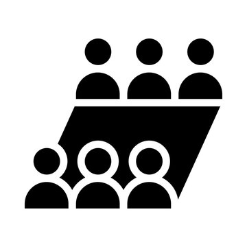 Meeting icon in glyph style