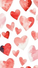 Vibrant Watercolor Hearts for Romantic and Creative Designs