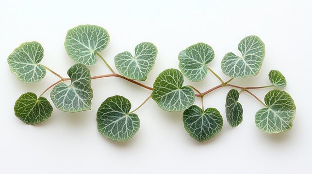 View of Ceropegia Woodii Showcasing Its Delicate Heart-Shaped Leaves. Generative AI