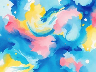 Abstract Colorful Swirls and Brush Strokes Background