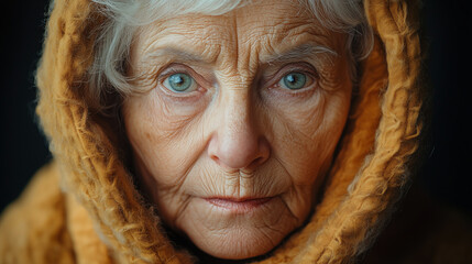 Dignified Portrait of an Elderly Person Celebrating Aging