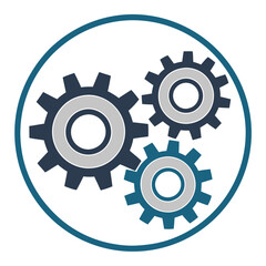 Machine Learning Gear Icon Vector Illustration for AI, Technology, and Automation Designs