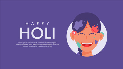 vector happy holi festival background template