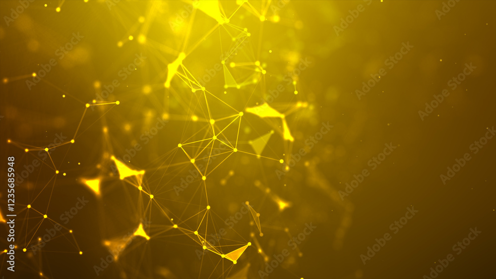 Poster abstract background dot and connect line for cyber technology futuristic and network connection conc