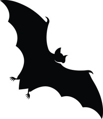 A beautiful bat silhouette vector design.
