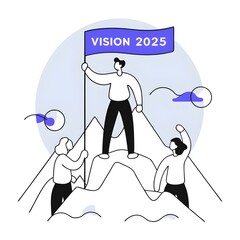 A visionary leader standing in front of a diverse team in a modern office, passionately sharing a strategic vision for the future. The team is engaged and inspired, with a large screen displaying a ro