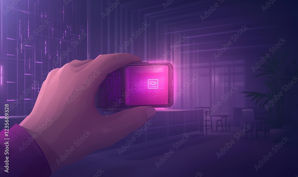 Aufkleber a digital wallet app concept illustration showcasing modern design and functionality for financial t