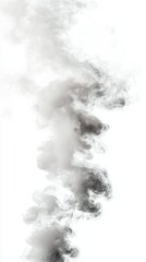 Naklejka premium Creative Soft Black Smoke Swirling Against White Background