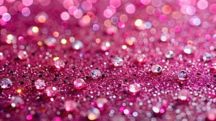 Glittery pink background with scattered rhinestones and sequins, creating a sparkly texture , pink, glittery,  pink