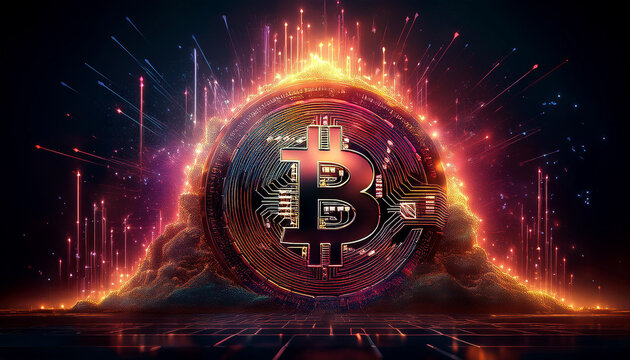 Stacks of coins with a rising graph in the background, representing financial growth and investment opportunities in a digital era