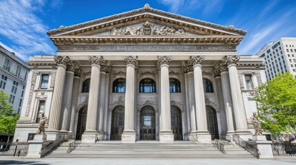 Obraz premium Historic Building with Columns