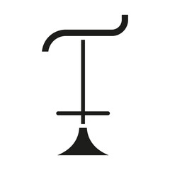 Chair icon in glyph style