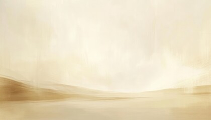 Abstract Beige Landscape Painting Soft Hues