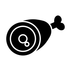 Crown rib icon in glyph style