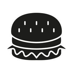 Beef burger icon in glyph style