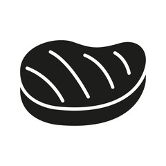 Steak icon in glyph style